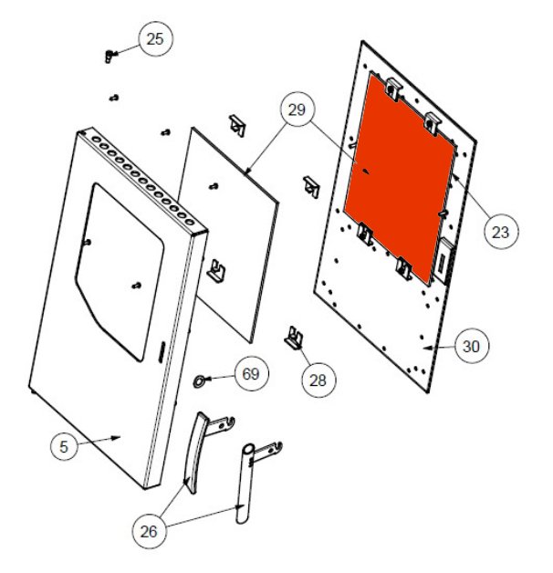 Wamsler W2-50 vitre intérieur