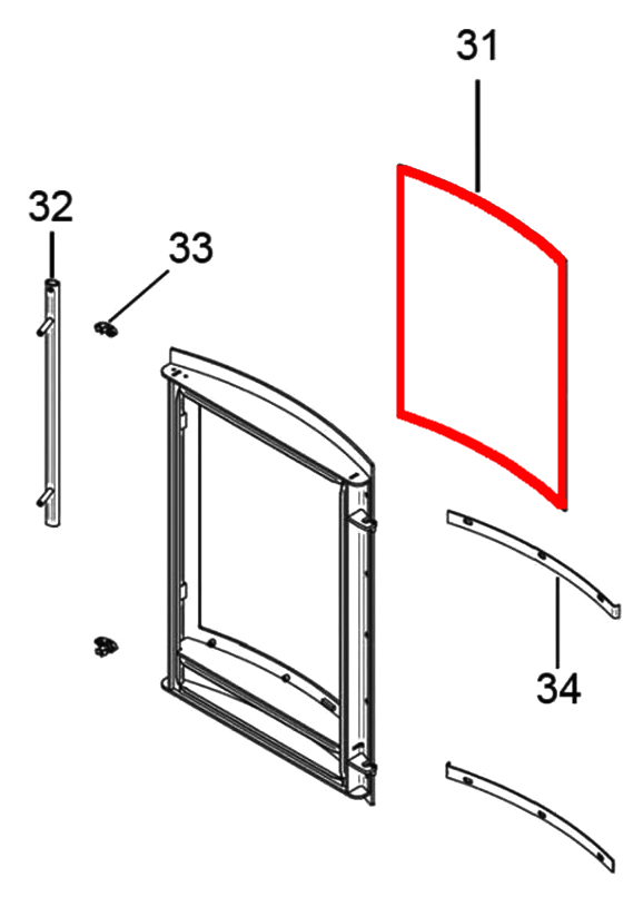 Oranier Hera R joint d’étanchéité vitre A