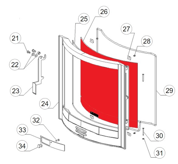 La Nordica Focolare 70 Tondo vitre B