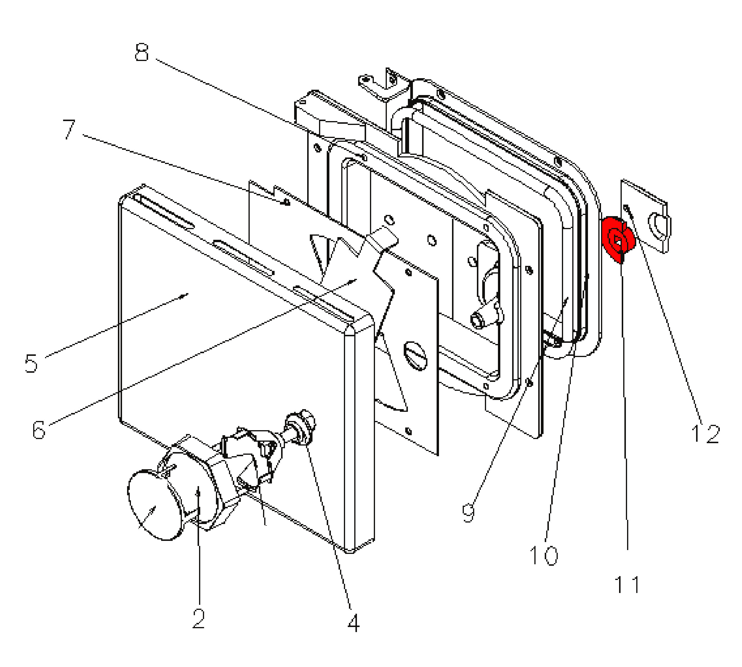 Wamsler K176A-70 came de fermeture verrou de porte de foyer