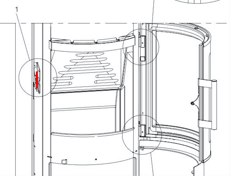 HWAM 3200 ressort loquet de porte
