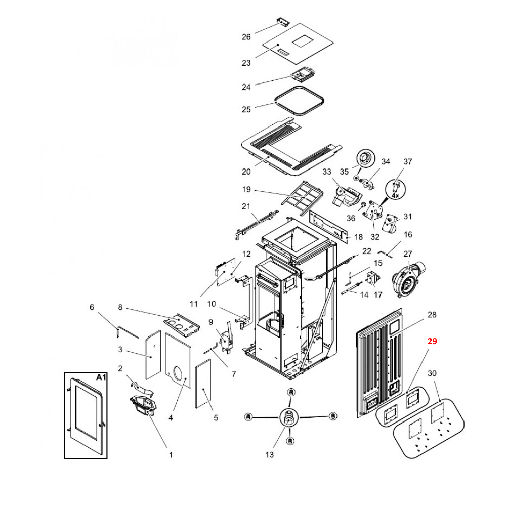 Haas-Sohn Pallazza III 534.08 joint de trappe de contrôle kit