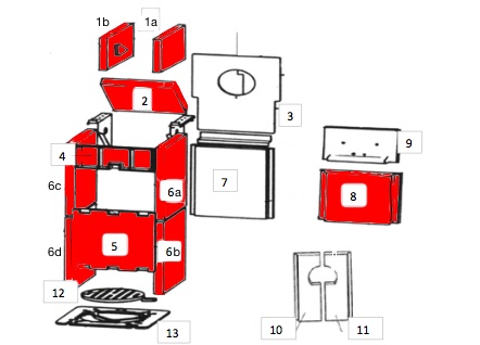 Wamsler Calor S revêtement de chambre de combustion A