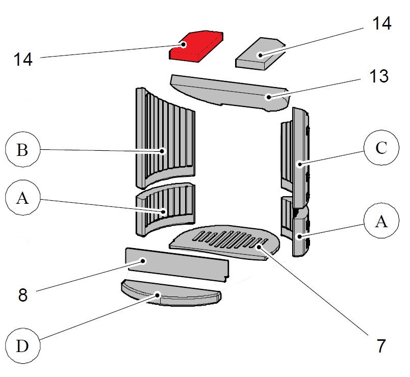 Haas-Sohn Ficus III 287.12 déflecteur haut gauche