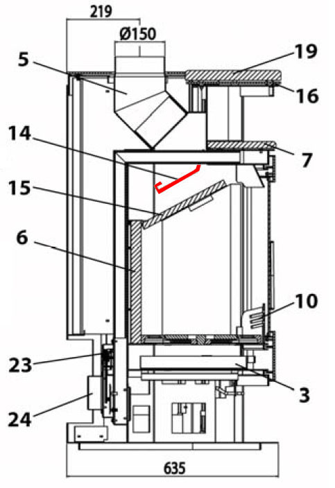 Haas-Sohn Kuopio 265.17 déflecteur haut