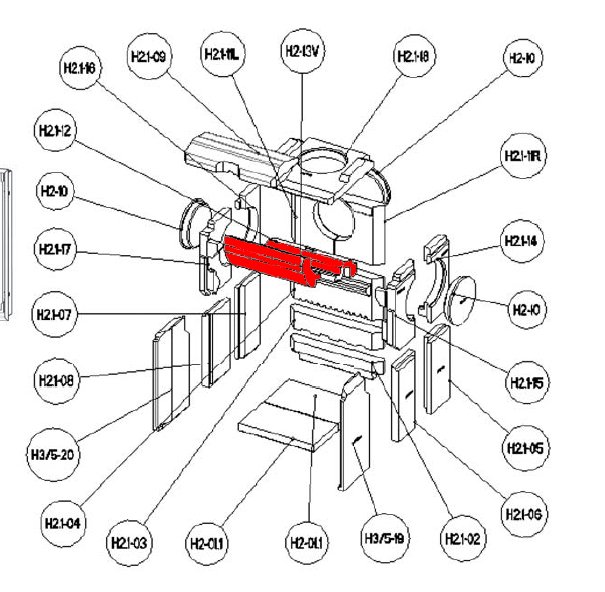 Leda Brinell H3 déflecteur kit A