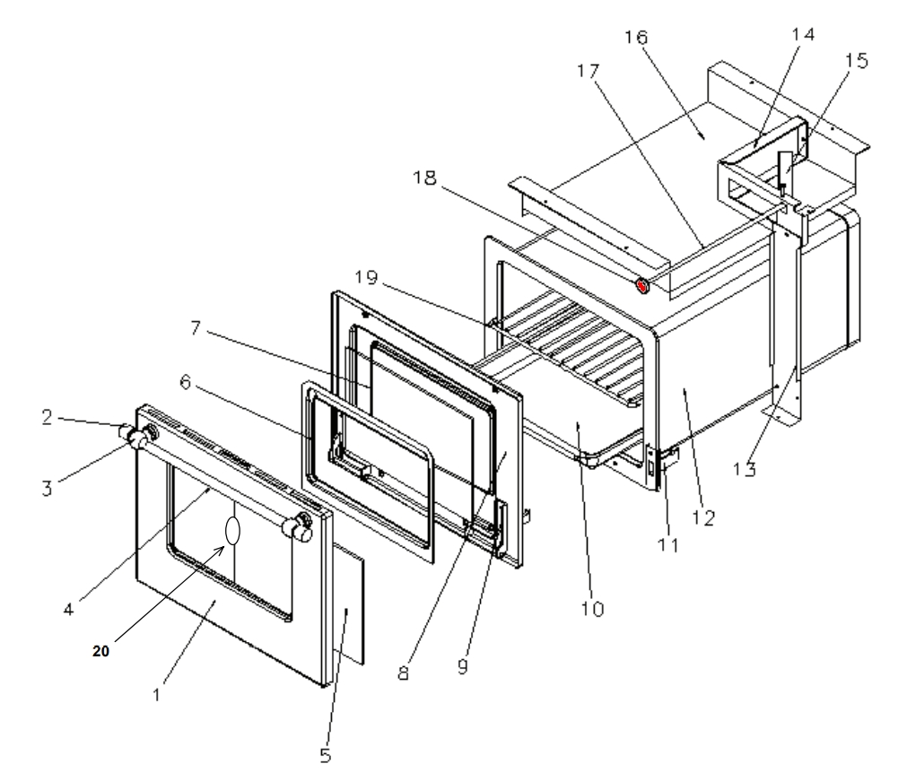 Wamsler K176A-90 poignée roulement de volet de démarrage