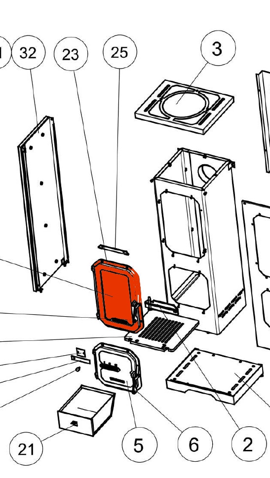 Wamsler Colorado porte de chambre de combustion A