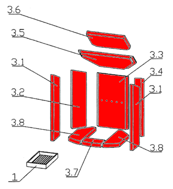 Oranier Polar 6 revêtement de chambre de combustion D