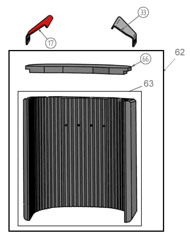 Oranier Polar NEO 8 RLA déflecteur haut gauche