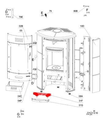 Olsberg Bemina grille verticale