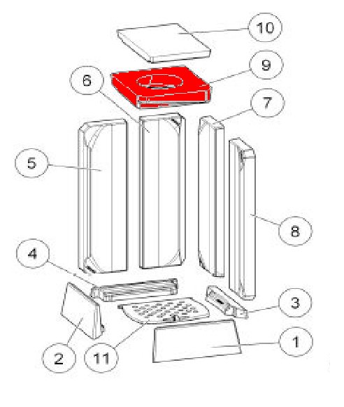 Austroflamm Slim 2.0 déflecteur avec trou A