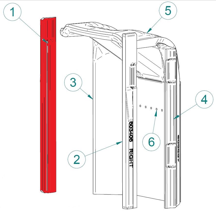 Contura 750 Seitenstein links vorne Feuerraumstein