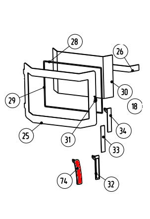 Wamsler PS Krypton poignée de porte chambre de combustion