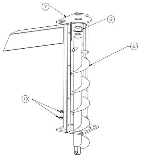Extraflame HP15 palier de vis sans fin