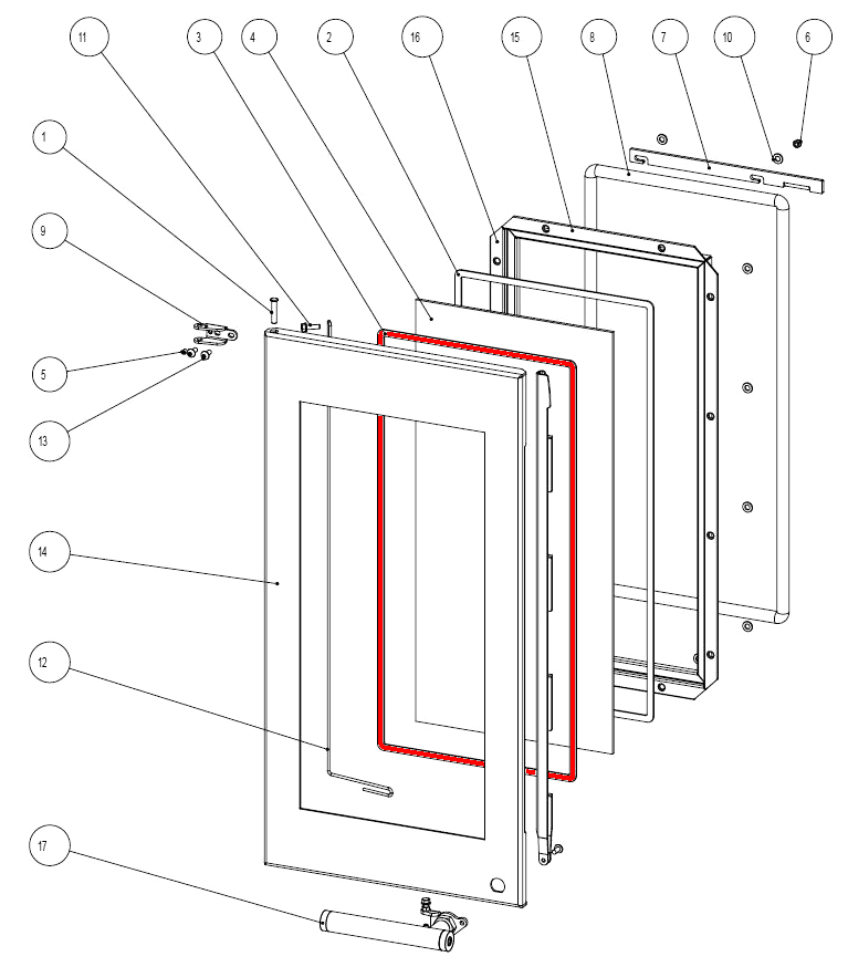 Austroflamm Glass joint d’étanchéité vitre kit
