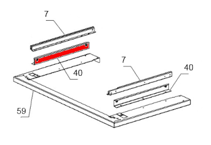 La Nordica Rosa baguette gauche Piste à rouleaux