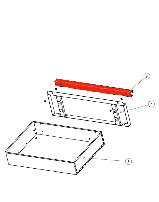 Wamsler W1-75 poignée de porte compartiment à bois