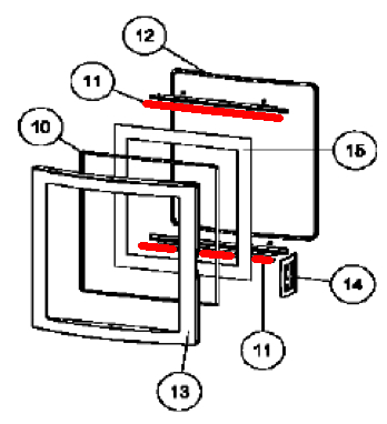 Austroflamm Chester Compact joint d’étanchéité support de vitre