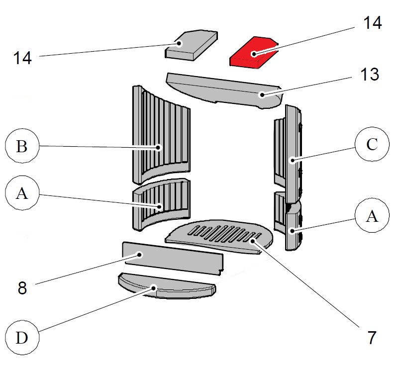 Haas-Sohn Ficus III 287.12 déflecteur haut droit