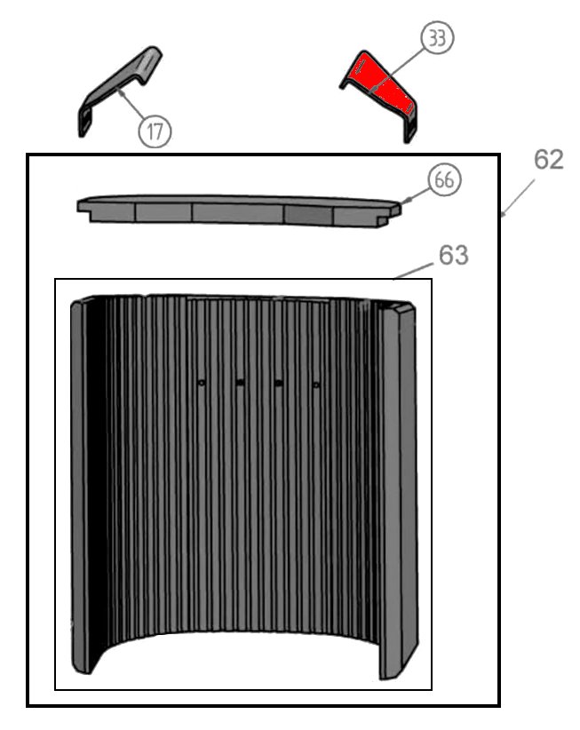 Oranier Polar NEO 8 RLA déflecteur haut droit