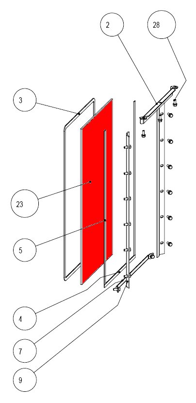 Austroflamm Glass vitre gauche