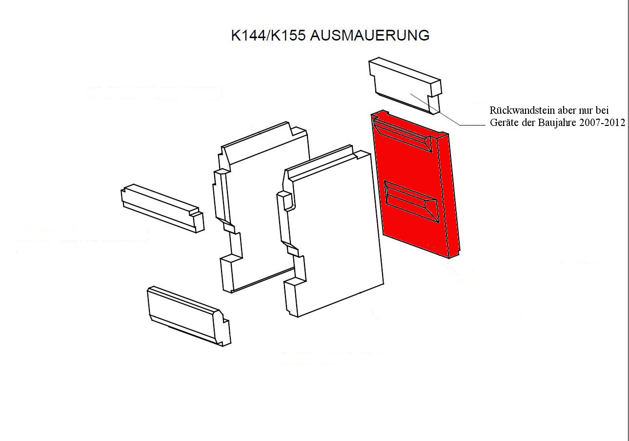 Wamsler K144 pierre de plaque arrière bas