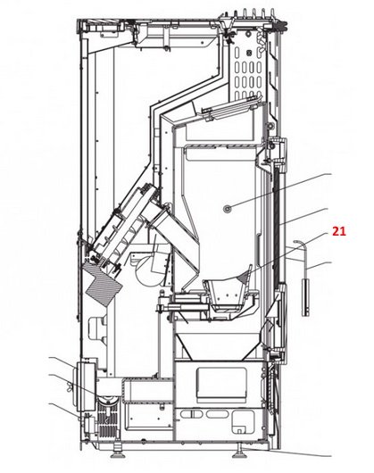 Haas-Sohn Aqua-Pellet 620.09 brûleur coin