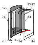 Oranier Pisa support de vitre bas B