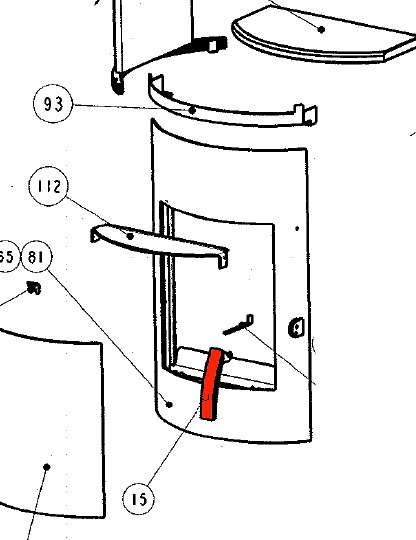 Wamsler Riva poignée de porte porte de chambre de combustion