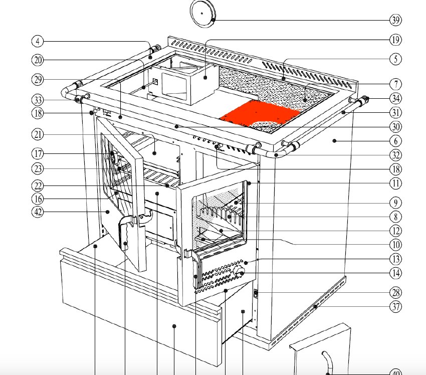 Wamsler K134F/A déflecteur haut kit A
