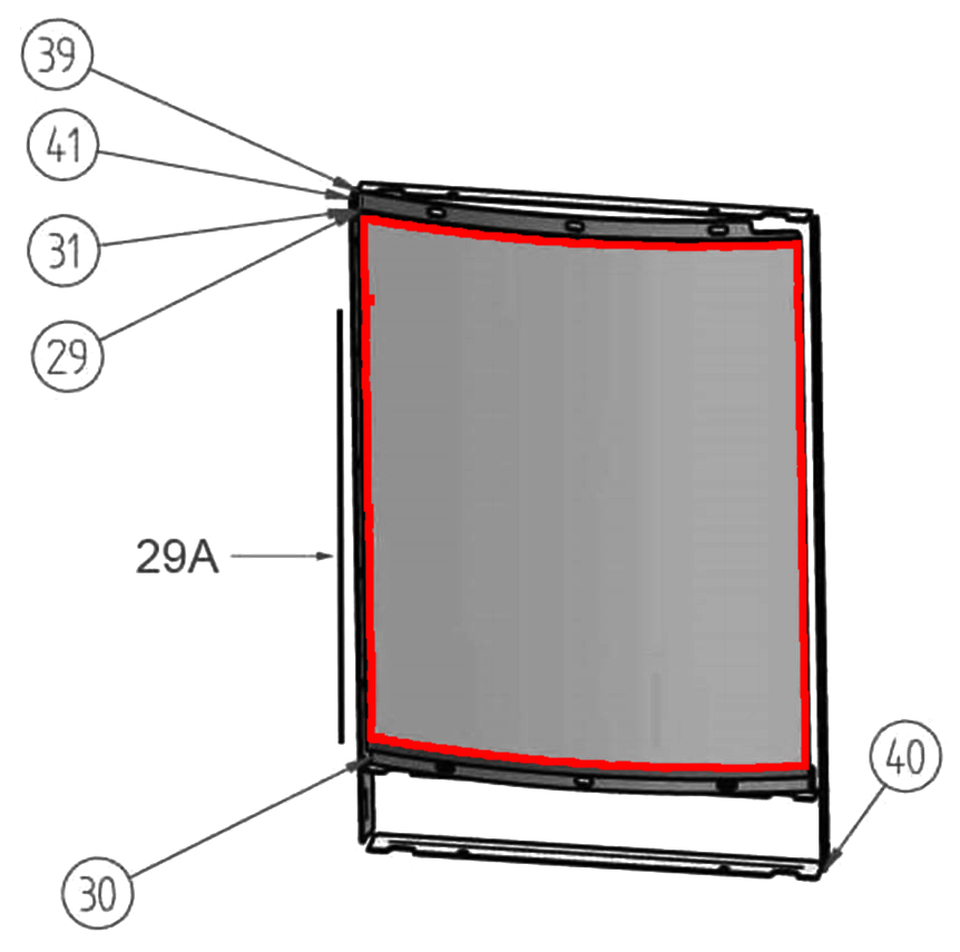 Oranier Hera R joint d’étanchéité vitre D