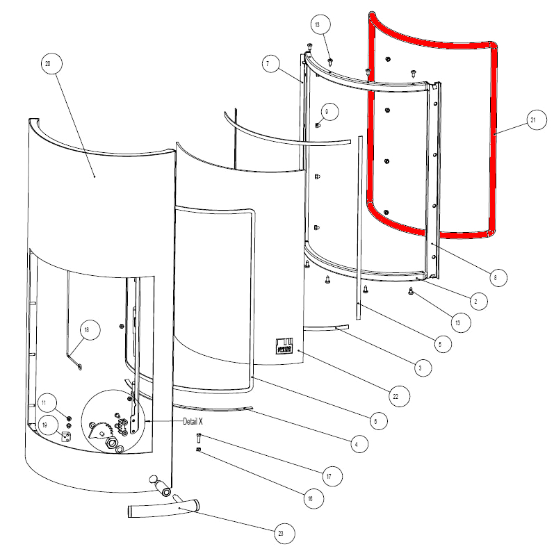 Austroflamm Pi-Ko joint de porte A