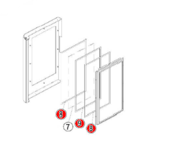 Austroflamm Ivy 2.0 joint d’étanchéité vitre vitre latérale kit