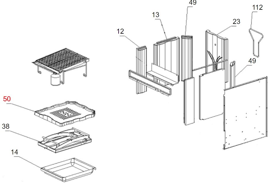 La Nordica America NE grille de décendrage D