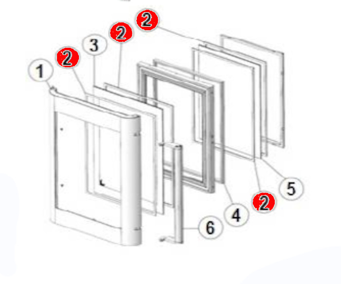 Austroflamm Ivy 2.0 joint d’étanchéité vitre kit
