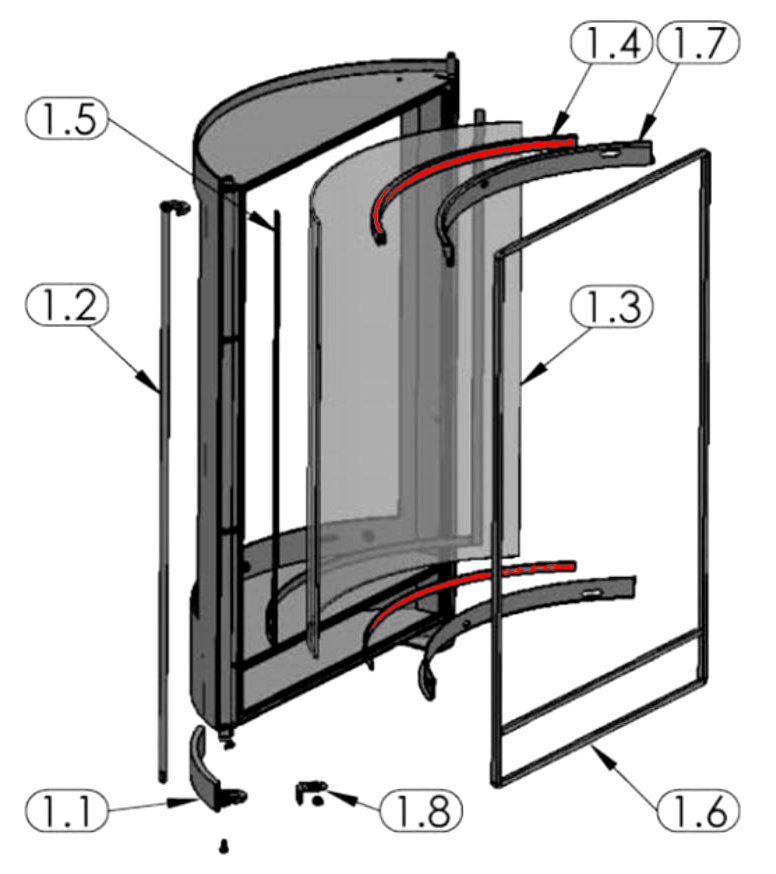Oranier Arktis 8 joint d’étanchéité support de vitre