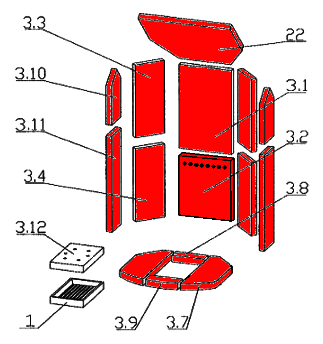 Oranier Arktis 8 revêtement de chambre de combustion C