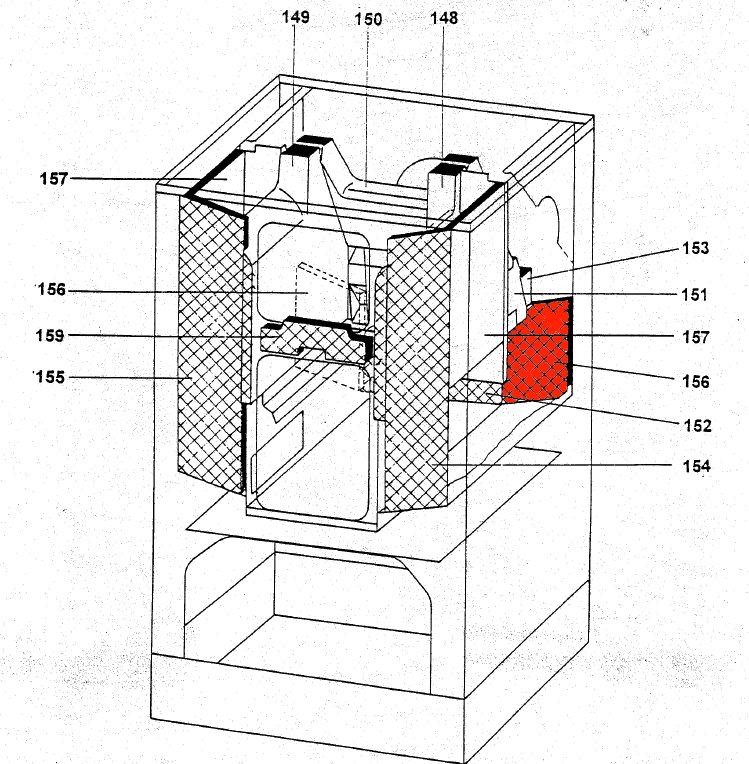 Wamsler K150 revêtement chambre de combustion arrière